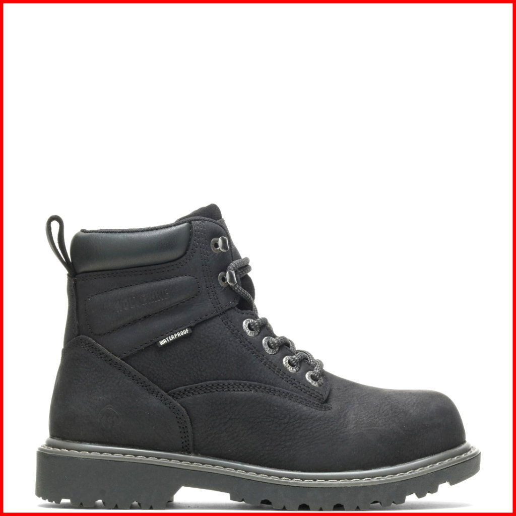 Steel Toe Waterproof Work Boots Lace Up Leather Ankle High
